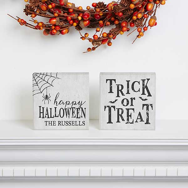 Happy Halloween Personalized Shelf Blocks - 21185