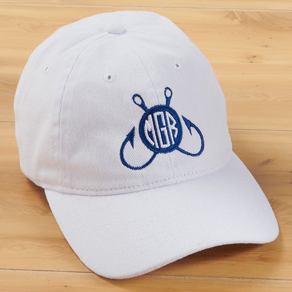 Fishing Monogram Personalized Baseball Caps - 27104