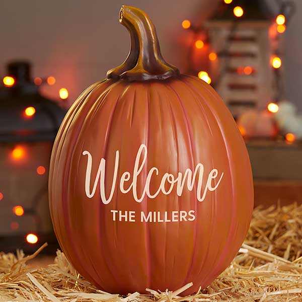 Boo, Spooky, Welcome Personalized Pumpkins - 27462