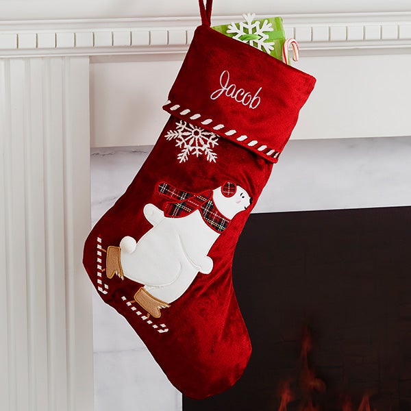 Candy Cane Character Personalized Christmas Stockings - 28066