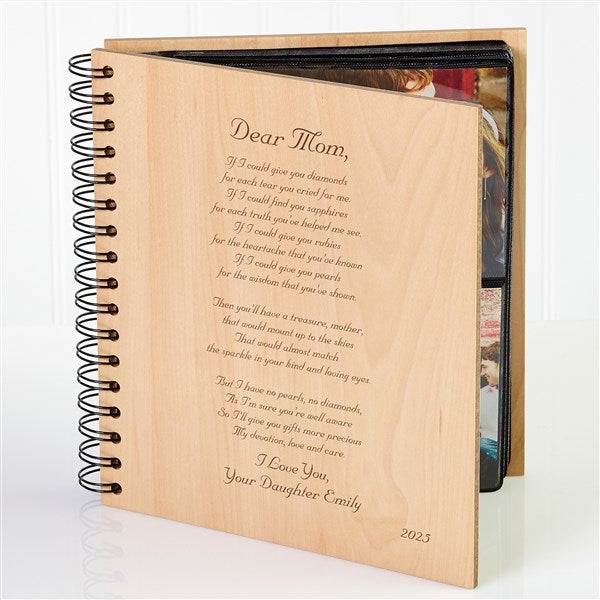 Personalized Wood Photo Album - Mother Poem  - 3144