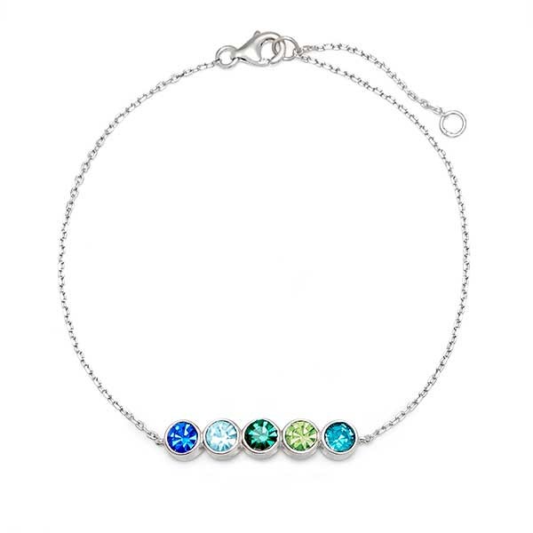 Custom Bezel Set Birthstone Bracelet - 31866D