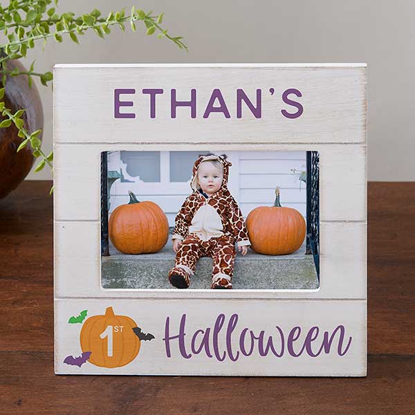 Baby's First Halloween Personalized Shiplap Frames - 31942