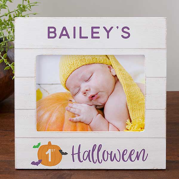 Baby's First Halloween Personalized Shiplap Frames - 31942