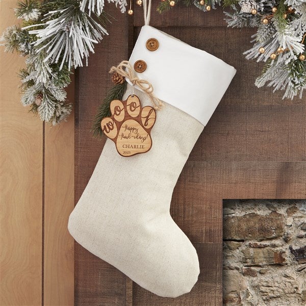 Personalized dog online christmas stocking