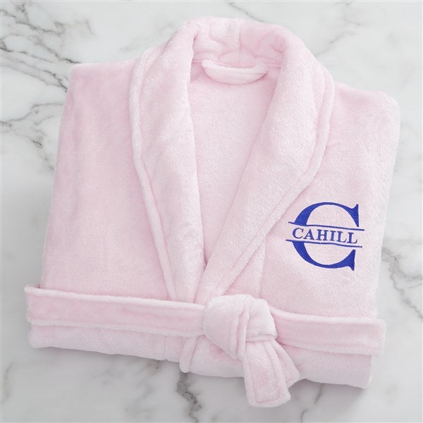 Lavish Last Name Embroidered Fleece Robes - 33287