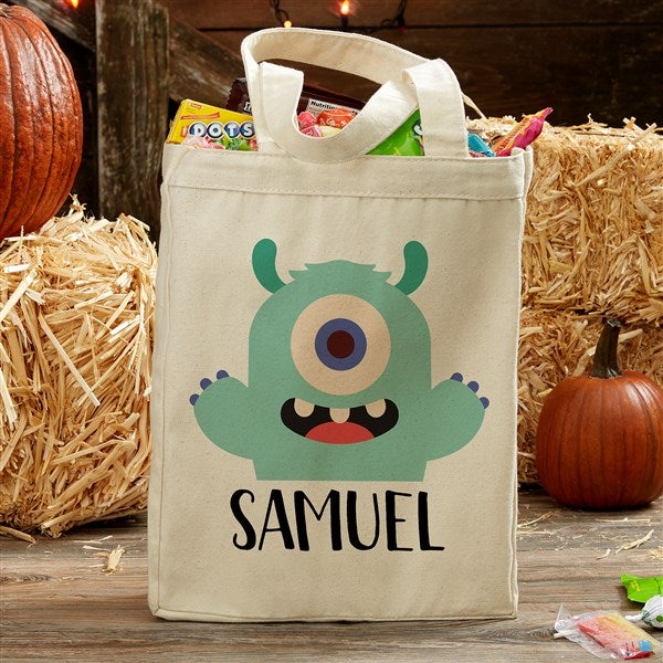 Personalized Halloween Tote Bag - Trick Or Trick Monster - 35986