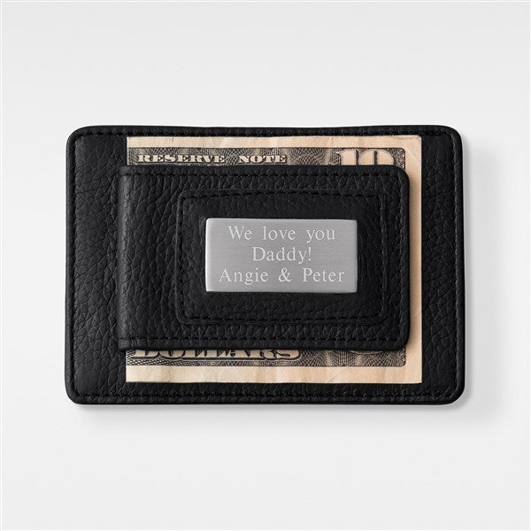 For Dad Engraved Wallet and Money Clip Duo
