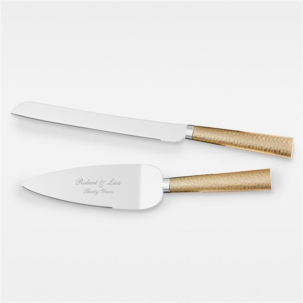 White and Gold Cake Lift + Knife Set - Celebrate Me Home Online