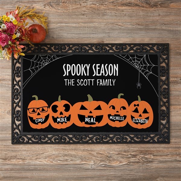 Jack-o-Lantern Family Personalized Halloween Doormats  - 42310