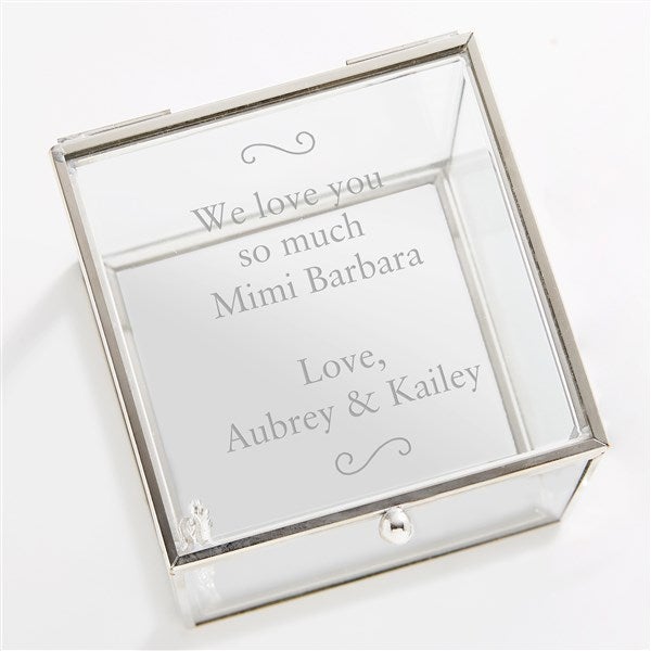 Custom Engraved Silver Jewelry Box for Baptism, First Communion
