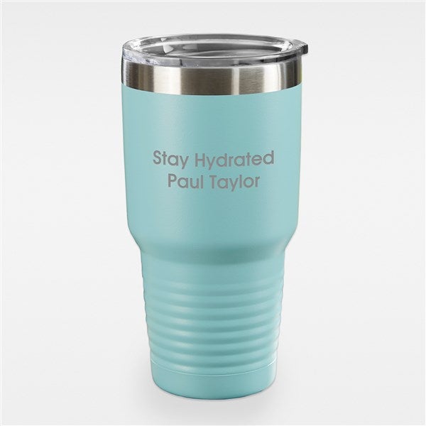 Write Your Own Engraved Stainless Steel Tumbler - 30 oz. Teal