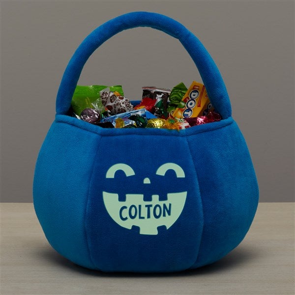 Jack-o-Lantern Personalized Halloween Pumpkin Treat Bags - Glow-In-The-Dark - 43326