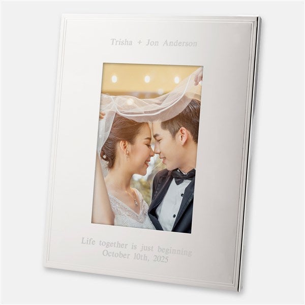 Wedding Personalized Tremont Silver 5x7 Picture Frame - 43765