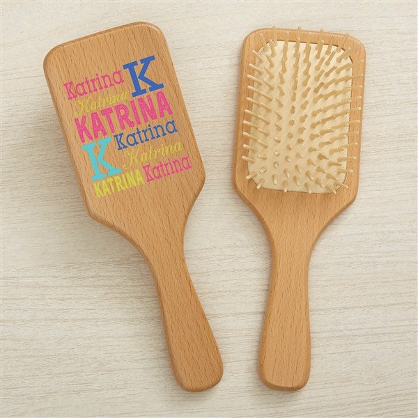 Repeating Name Personalized Wood Beauty Accessories  - 44960