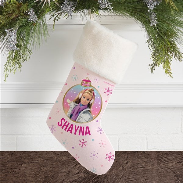 Merry & Bright Barbie Personalized Christmas Stockings  - 46010