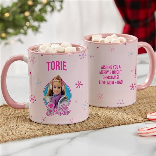 Merry & Bright Barbie Personalized Mugs - 46016