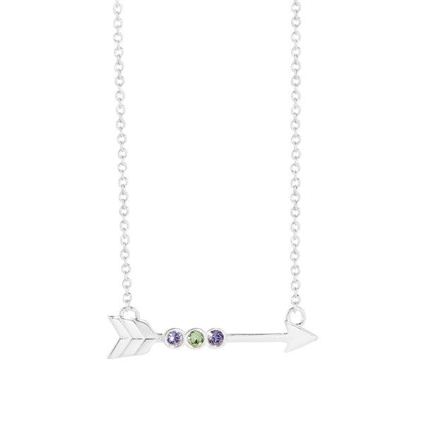 Custom Birthstone Arrow Necklace  - 46143D