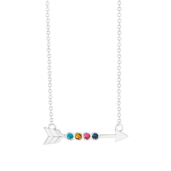 Custom Birthstone Arrow Necklace  - 46143D