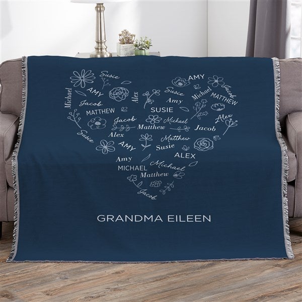 Personalized woven throw discount blankets