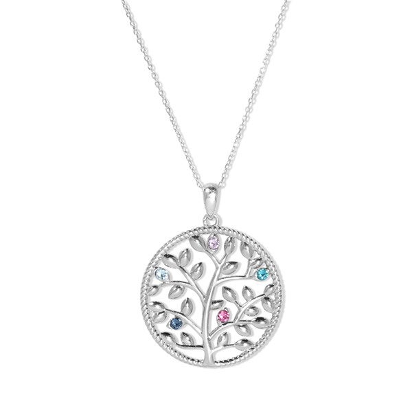  Custom Family Tree Birthstone Necklace - 47981D