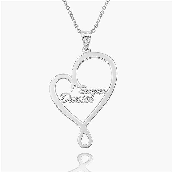 Personalized Family Hugging Heart Pendant - 48692D