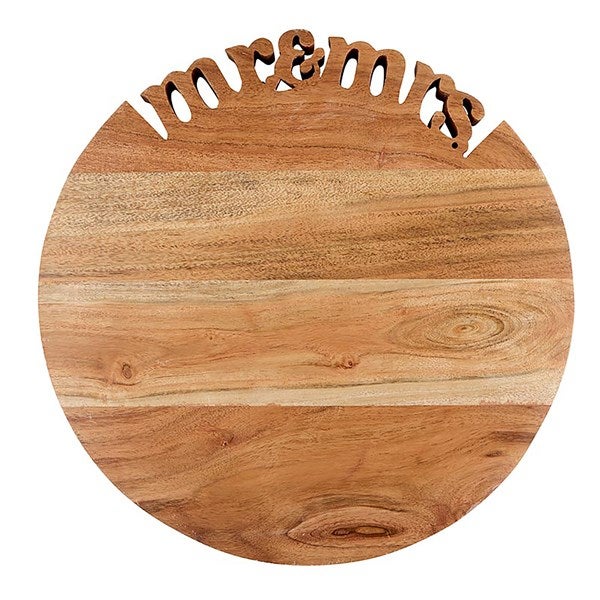 Mr. & Mrs. Round Acacia Wood Cutting Board   - 48956