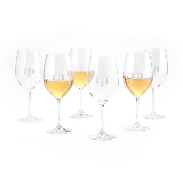 Etched Lenox Tuscany White Wine Glass Set   - 49224