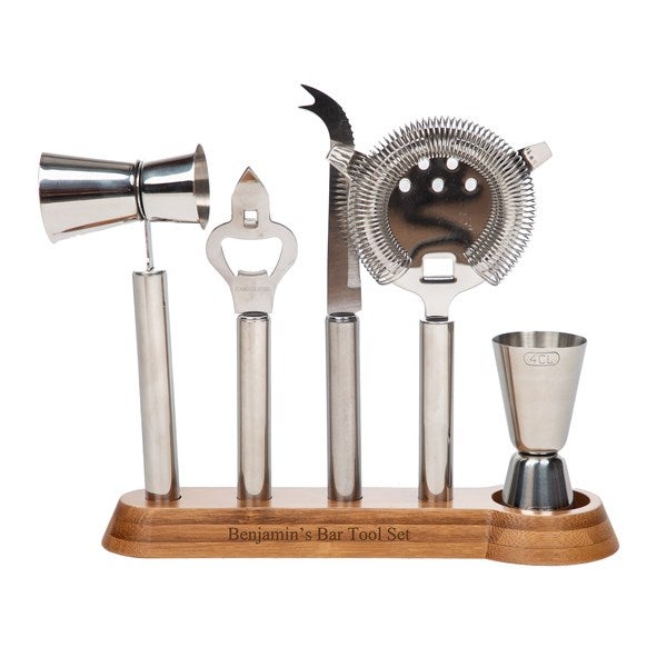 Engraved Bar Tool Accessory Set with Stand - 50406