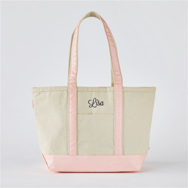 Embroidered Metallic Pink Tote for Kittenish by Jessie James Decker - Centered Text    - 50542