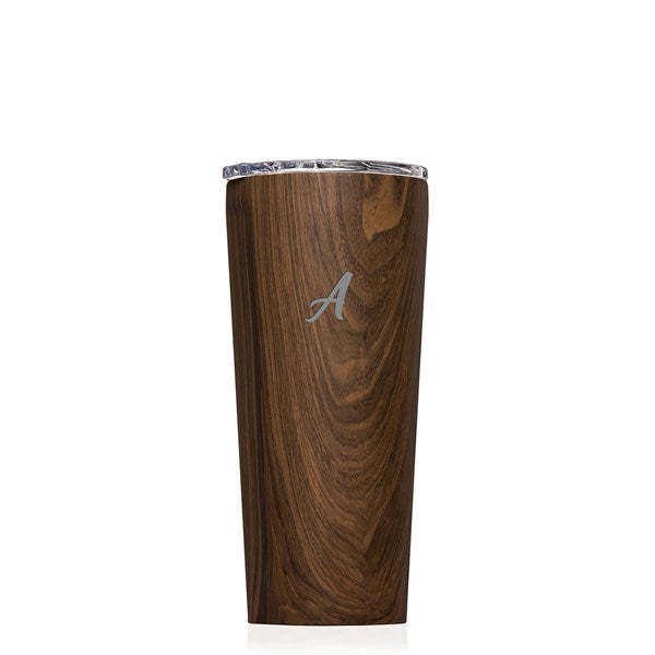 Engraved Corkcicle Monogram 24oz Large Tumbler in Walnut      - 50606