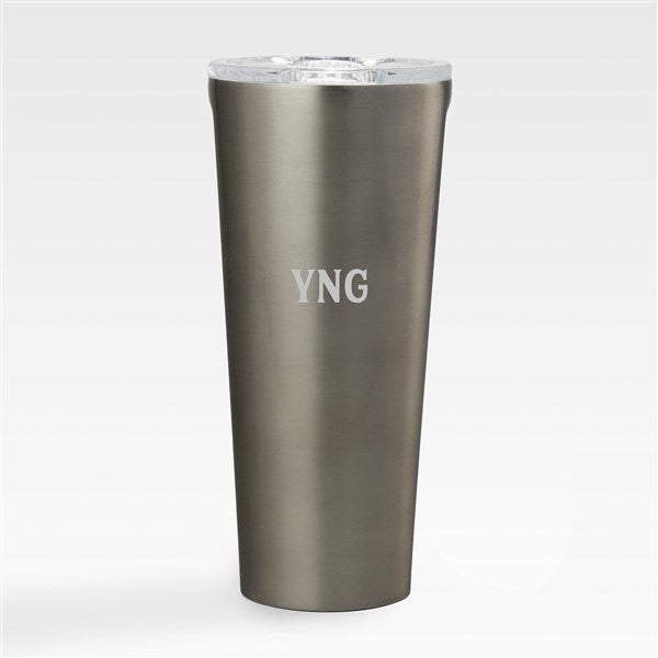 Engraved Corkcicle Monogram 24oz Large Tumbler in Gunmetal   - 50749