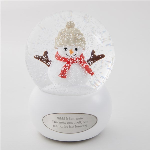 Engraved Musical Snowman Snow Globe - 50994