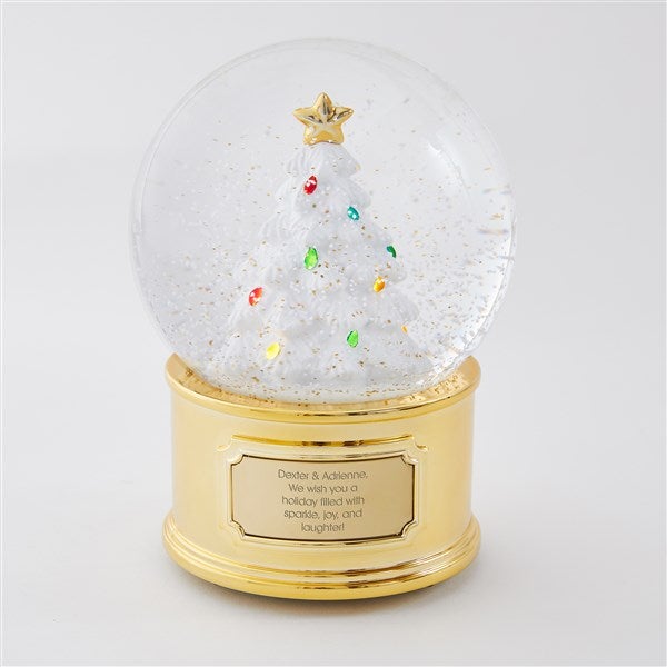 Engraved Vintage Tree Snow Globe  - 51099