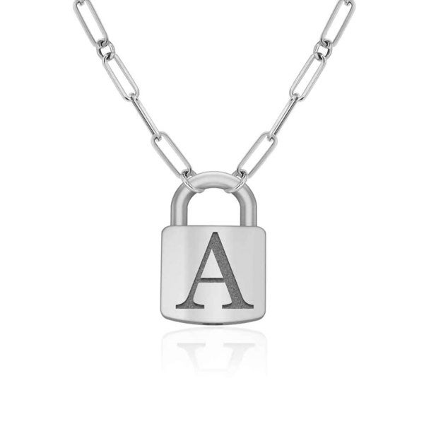 Personalized Initial Padlock Necklace - 51225D