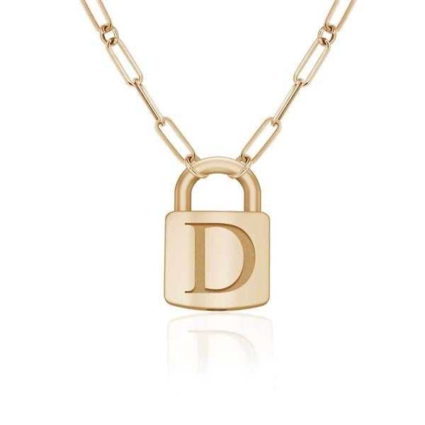 Personalized Initial Padlock Necklace - 51225D