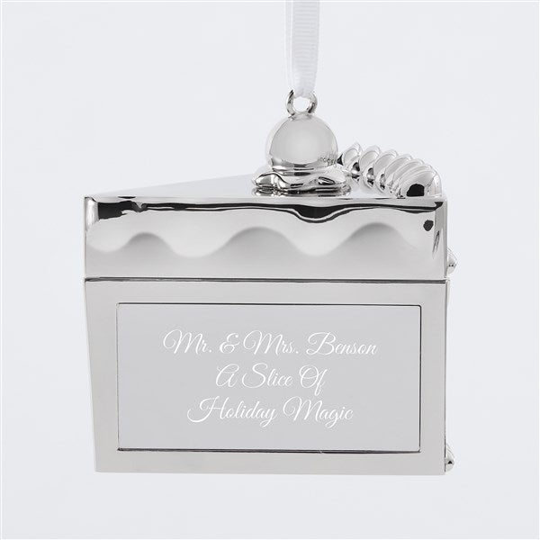 Engraved Cake Slice Ornament   - 51310