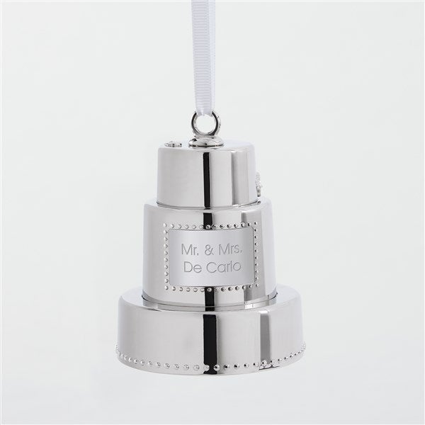 Engraved Tiered Wedding Cake Ornament  - 51311