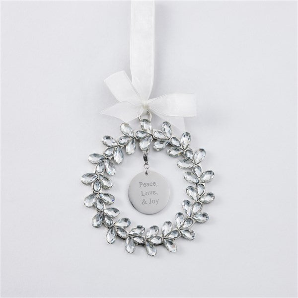 Engraved Jeweled Wreath Ornament  - 51330