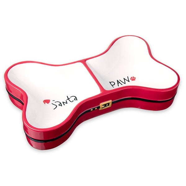 Santa Paw Ceramic Bowl for Dogs & Cats   - 51349