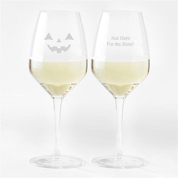 Engraved Jack-O-Lantern Atelier Wine Glass    - 51607