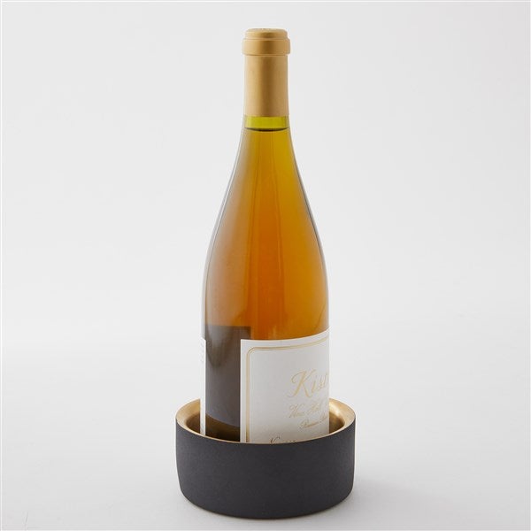 Encalmo Black & Gold Wine Bottle Coaster - 52029