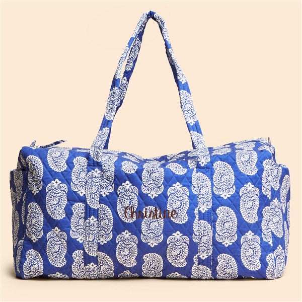 Vera Bradley Embroidered Iconic Paisley Deep Original Duffel-Ultramarine - 52062