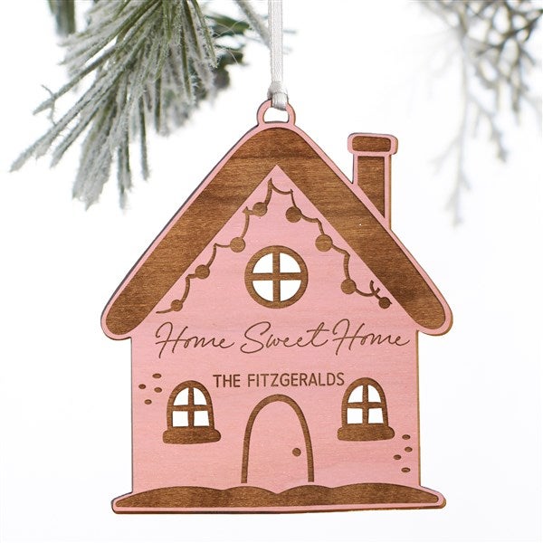 Kittenish Engraved Wood Holiday Home Ornament - 52252