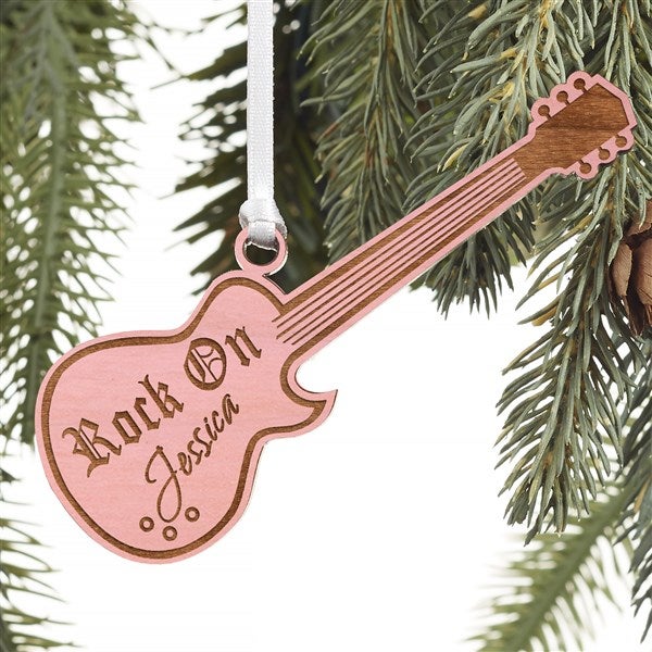 Kittenish Engraved Wood Guitar Ornaments   - 52254