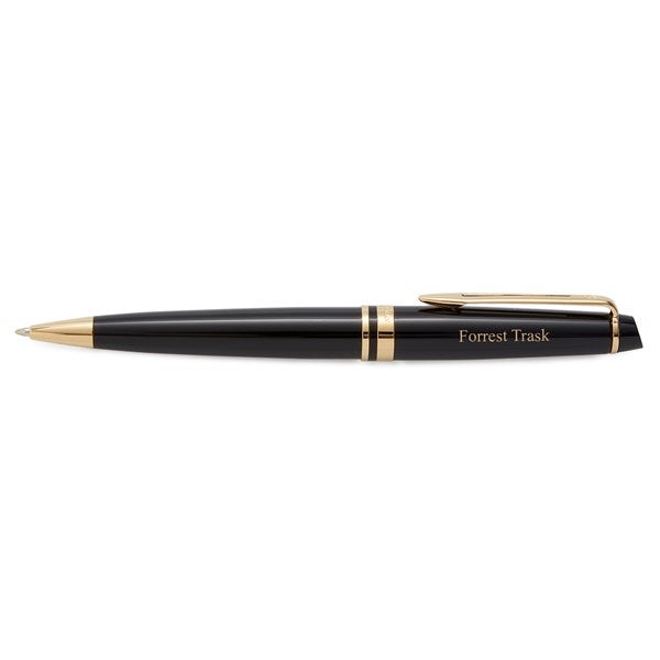 Engraved Waterman Expert Black and Gold Ballpoint Pen  - 52281