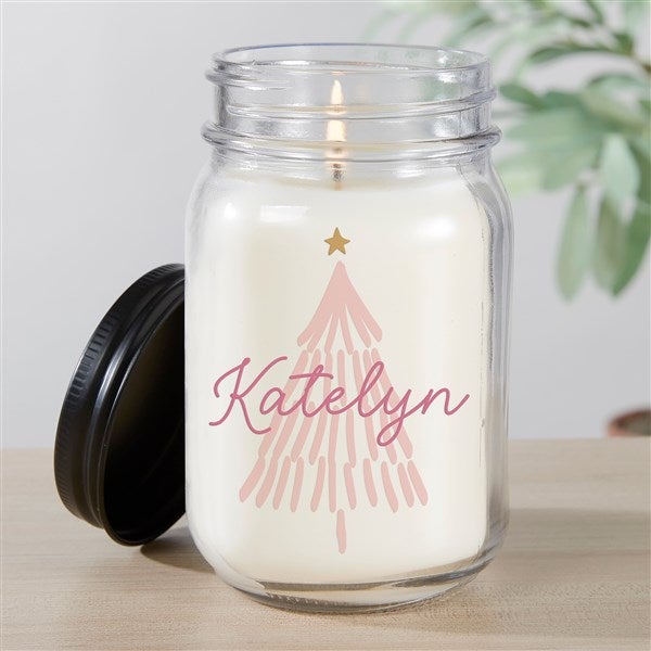 Personalized Pink Tree Mason Jar Candle for Kittenish by Jessie James Decker    - 52365