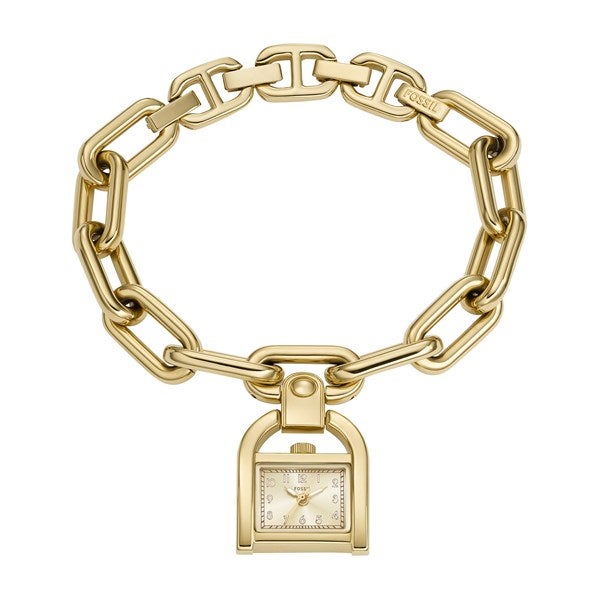 Engraved Fossil Harwell Gold-Tone Bracelet Watch   - 52449