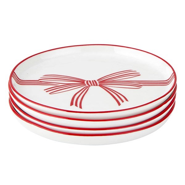 Red Bow Appetizer Plate Set of 4 - 52523