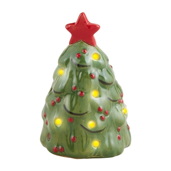 Ceramic Holiday Tree Light Up Sitter for Serveware   - 52578